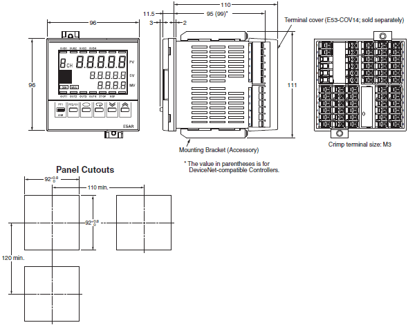 E5AR Dimensions 1 