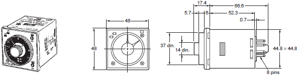 H3CR-F Dimensions 2 