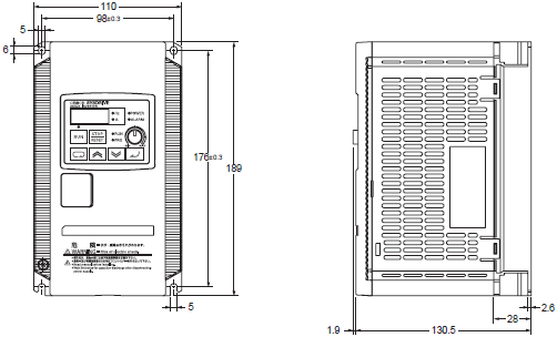 3G3JX Dimensions 3 