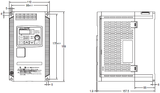 3G3JX Dimensions 4 