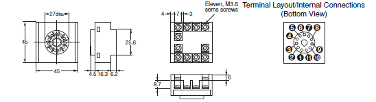 E5CC, E5CC-B, E5CC-U Dimensions 40 