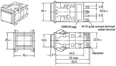 A3P (Super Luminosity Type) Dimensions 1 