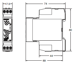 K8DS-PU Dimensions 1 