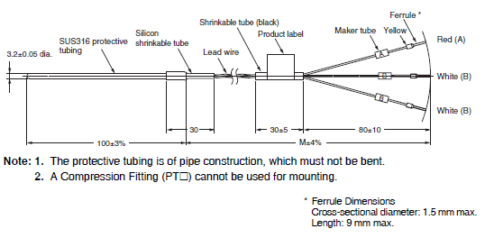 E52 with Ferrule (Low-cost Models) Dimensions 7 