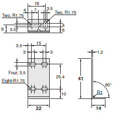 E3ZR-C Dimensions 11 