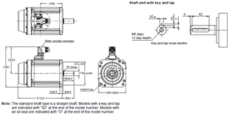 R88M-1A[] / R88D-1SAN[]-ECT Dimensions 17 