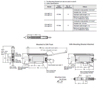 E3X-ZV / MZV Dimensions 4 