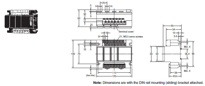 61F-G[]N Dimensions 3 