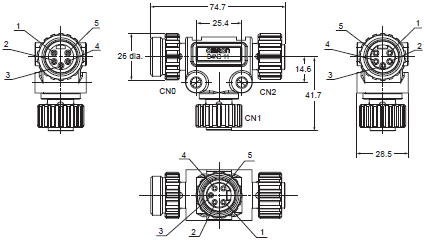 DCA2 / DCN3 / XS4 Dimensions 28 