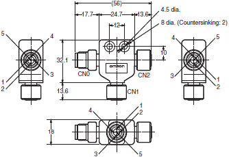 DCA2 / DCN3 / XS4 Dimensions 7 