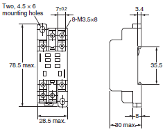 P2RFZ / P2RF, P2R, P7TF, PYFZ / PYF, PTFZ / PTF, PYD, PT, P7LF, PF, P2CF, PFA, P3G / P3GA, PL Dimensions 37 