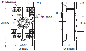 P2RFZ / P2RF, P2R, P7TF, PYFZ / PYF, PTFZ / PTF, PYD, PT, P7LF, PF, P2CF, PFA, P3G / P3GA, PL Dimensions 67 