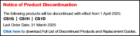Product Discontinued CS1G, CS1H, CS1D