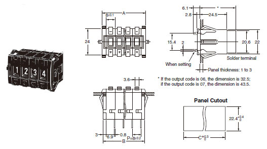 A7BS / A7BL Dimensions 7 