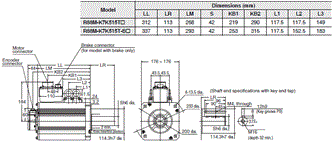 R88M-K, R88D-KN[]-ML2 Dimensions 43 