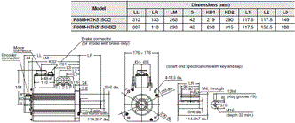 R88M-K, R88D-KN[]-ML2 Dimensions 54 