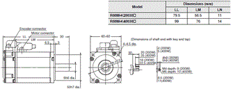 R88M-K, R88D-KN[]-ML2 Dimensions 19 